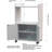 Arlindo 16" Microwave Cabinet with Storage and Upper Shelf for Kitchen Appliances - 2 Door Cabinet Kitchen Storage Cart - Wood Kitchen Cart with Lockable Castors Wheels-709780362