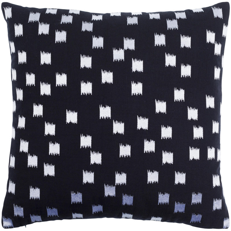 Chromatique Geometric Cotton Throw Pillow, White, 18" x 18", Pillow Cover Only - No Insert