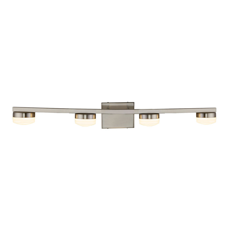 Barre d'éclairage de salle de bain Jaymie, Nickel brossé