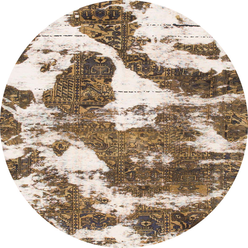 Tapis abstrait moderne 1137, Rond 7 pi