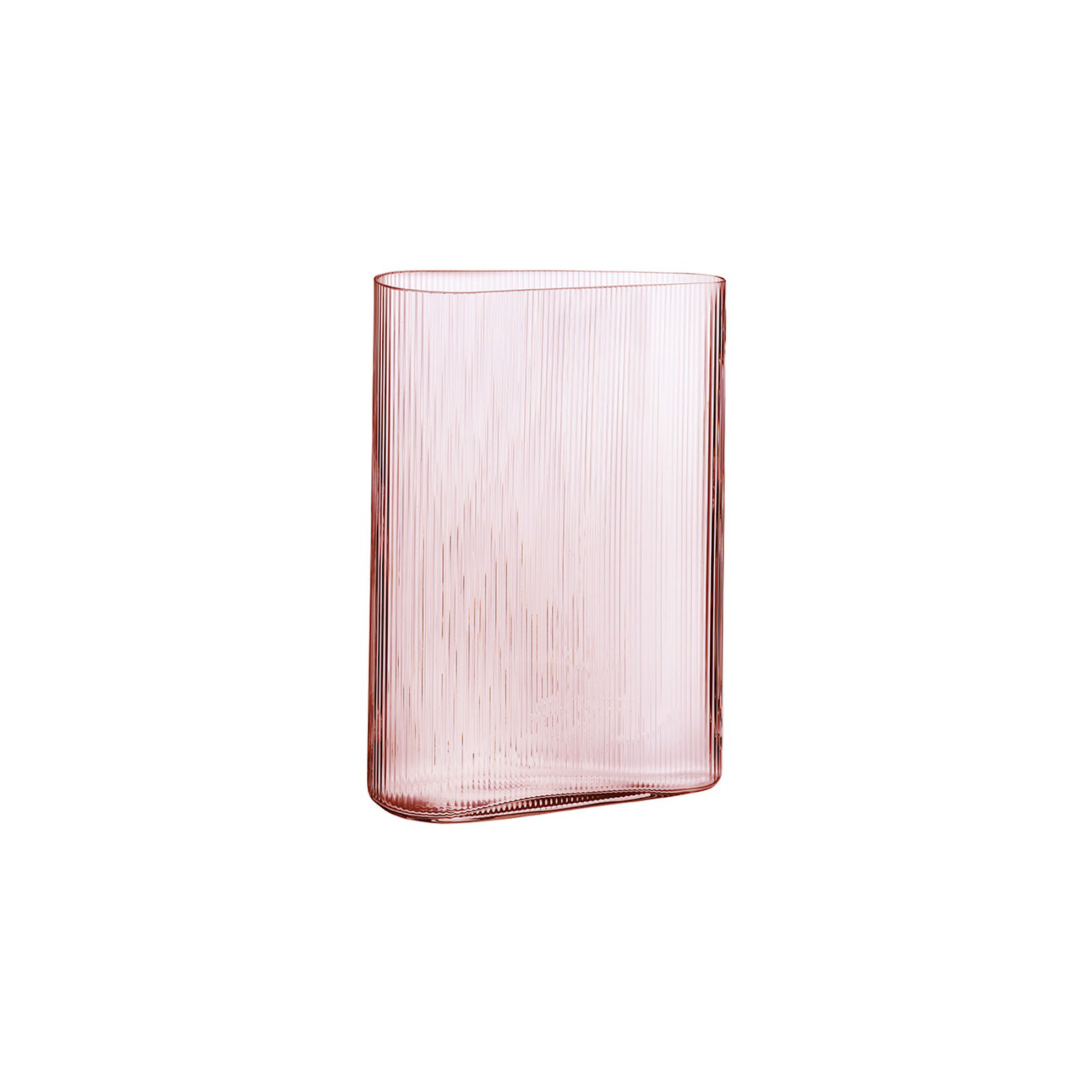 Mist Handmade Lead Free Crystal Table Vase, 11.43" H x 8" W x 4.33" D