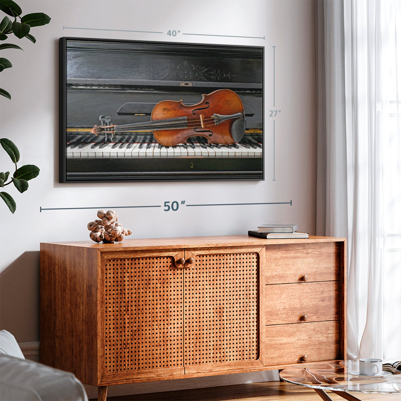 Violon piano, reproduction sur toile, H 27 po x l 40 po
