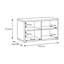 Modern, minimalistic storage bench with 2 doors, entryway bench, engineered, 74.5 cm W x 41.5 cm H  x 34.9 cm D-264957977