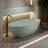 67'' Freestanding Bathtub Resin Stone Soaking Bathtub Solid Surface Modern Tubs With Overflow And Pop-Up Drain-123339656