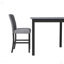 Ensemble de salle à manger à hauteur de comptoir 5 pièces avec table et chaises de salle à manger carrées en bois avec repose-pieds et 4 chaises rembourrées à haut dossier