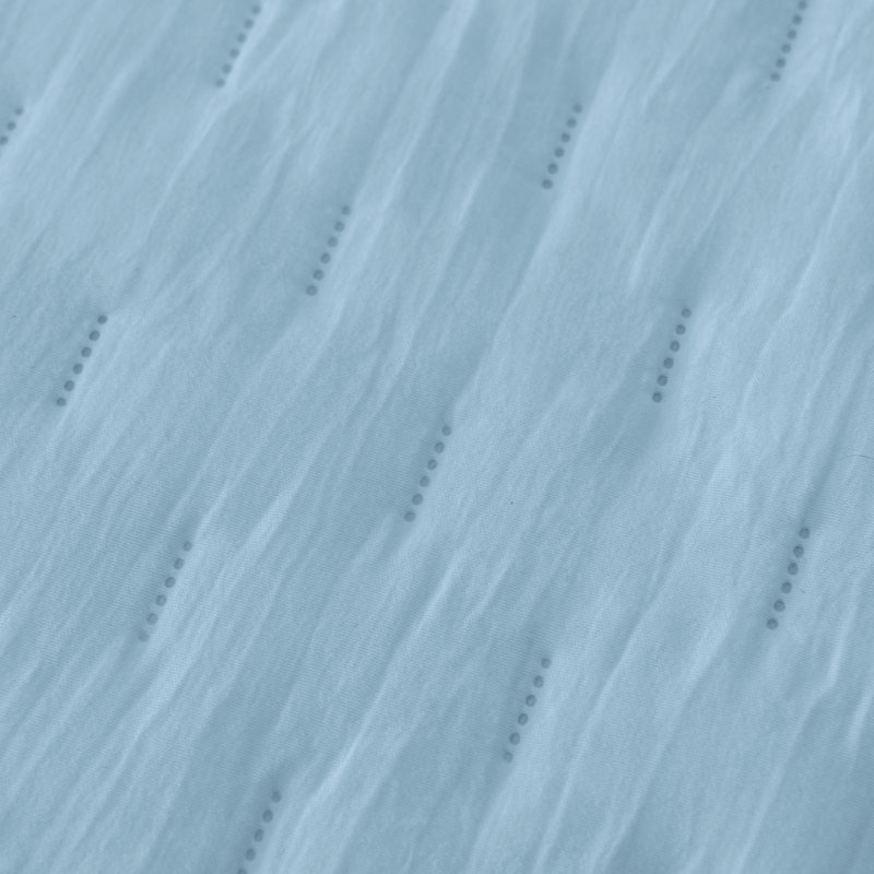 Ensemble de courtepointe réversible en microfibre 3 pièces , Très grand, Bleu clair