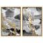 Oliver Gal Even More Love Diptych Abstract - Hand-Applied Leaf Framed Canvas Art-330023678-330023677