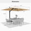Parasol rectangulaire avec base en métal 9 pi x 12 pi Mcduffy, beige-1194222538-1085490706
