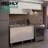 Oceana Kitchen Top Cabinet With Stainless Steel Utility Sink Set, Three-Door Base Cabinet, Five-Door Top Wall Cabinet
