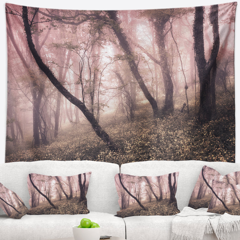 Tapisserie paysage d'automne rétro, H 32 po x l 39 po