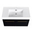 Meuble-lavabo mural 36 po avec lavabo, vasque en résine à rebords épais Ruzich, ensemble KD