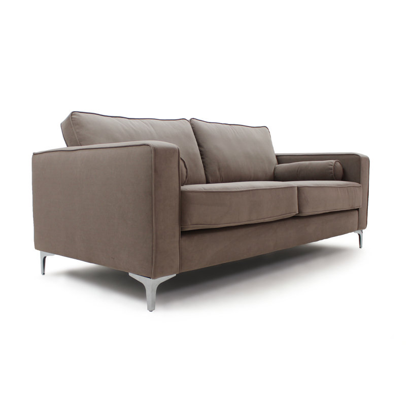 Georgio 3 Seater Velvet Sofa, Taupe