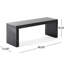 - Banc de salle à manger de style noir en bois, 48 W, de construction, idéal pour une pièce inspirée d'une longueur, bois franc, coin entrée