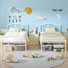 Structure de lit simple en métal blanc Amberly (ensemble de 2), plateforme robuste avec tête de lit, rangement sous le lit, assemblage facile
