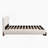 Elegant Terry Upholstered Bed With Dark Brown Solid Wood Legs, Luxurious And Comfortable Queen Size Bedroom Centerpiece, White-1763206937-1763206916