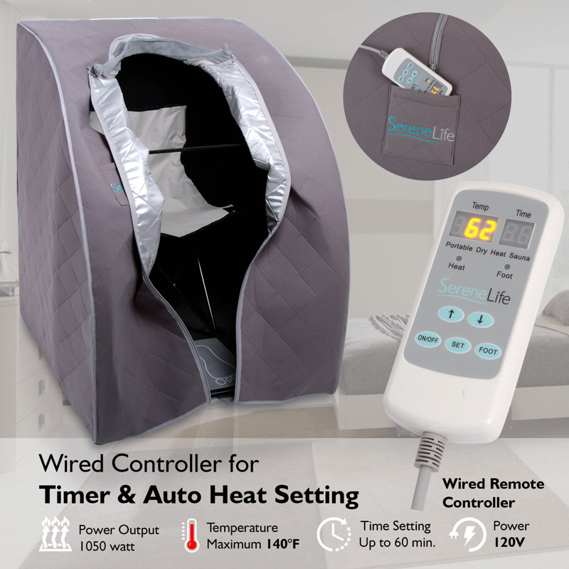 SereneLife 1 - Person Portable Traditional Steam Sauna with Remote Control