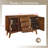 47.3" Mid-Century Storage Cabinet: 2 Doors, 3 Drawers for Dining/Living