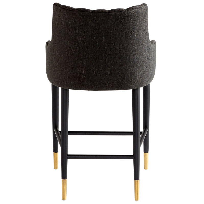 Tesoro 30'' Bar Stool, Polyester-Black
