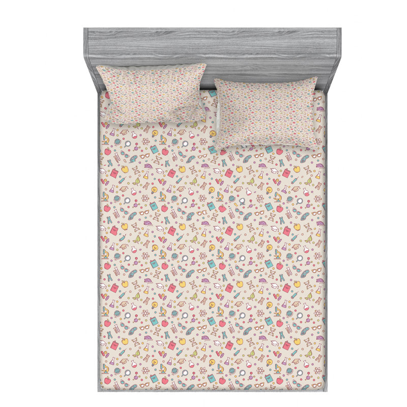 Microfiber Sheet Set, Queen Sheet Set with Fitted Sheet