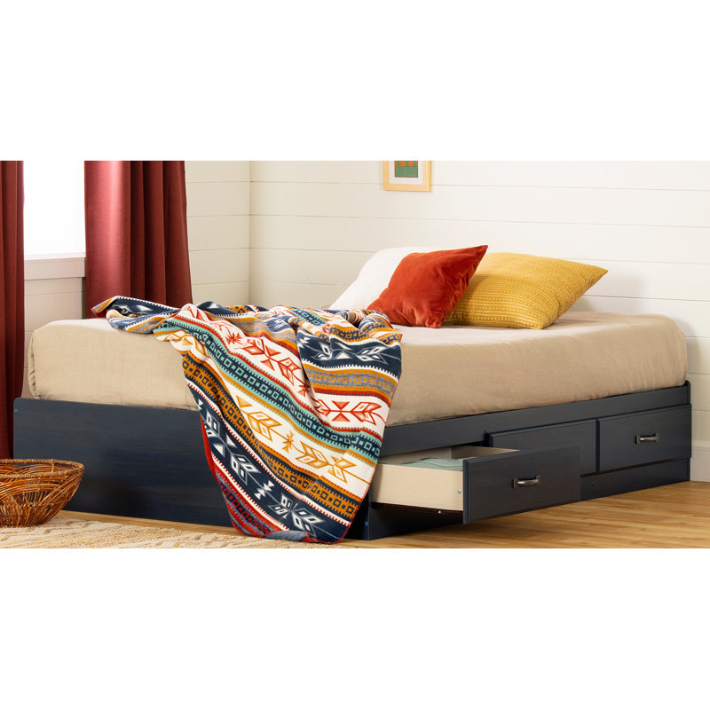 Asten Kids Platform with Drawers, Blueberry, Full