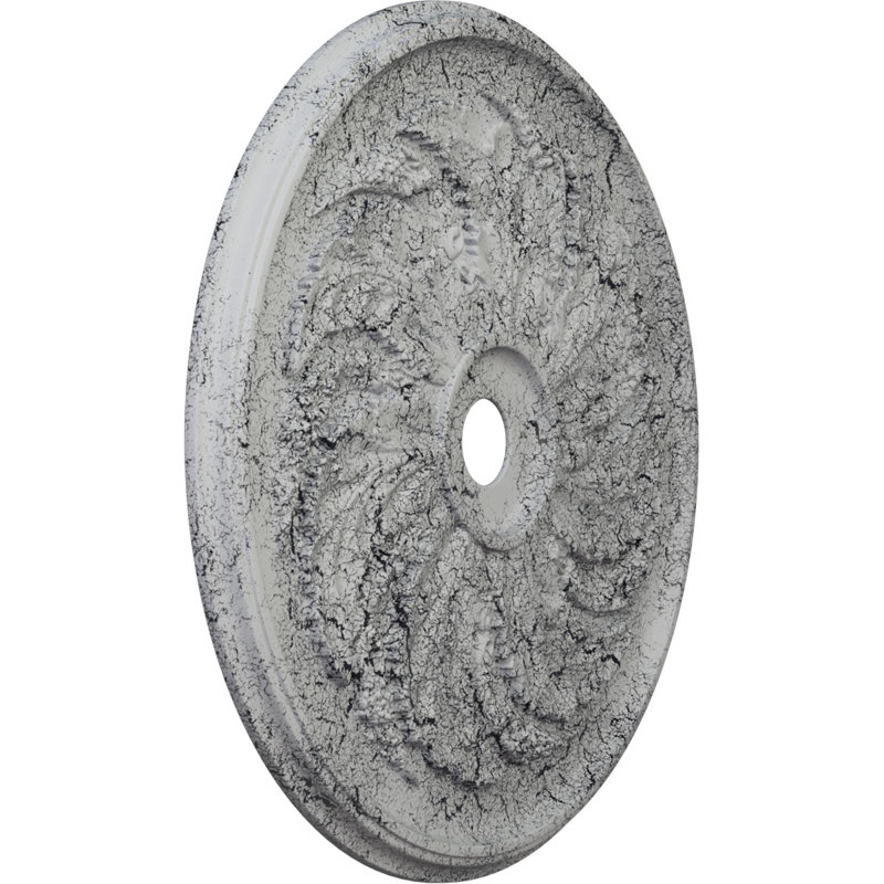 Médaillon de plafond Endurathane Ashford, l 42 3/4 po x H 28 7/8 po x P 1 po, finition gris acier peint à la main