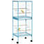 Cage à oiseaux Pawhut Largeur pour envergure, volière d'oiseaux d'intérieur avec conception à portes multiples, convient pour un canari, pinson, conure, 55 po, bleu clair-130637747