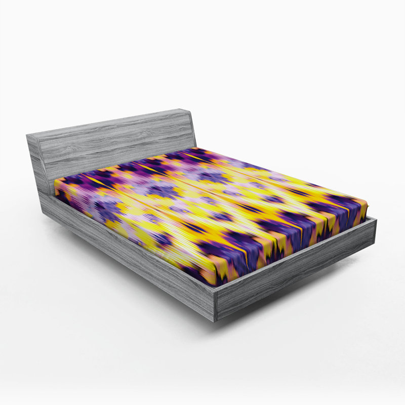 Microfiber Ikat Fitted Sheet, Full Fitted Sheet