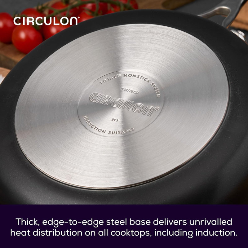 Meyer Circulon Style Hard Anodised Non Stick Frying Pan/ 28Cm, 11cm H x 46cm W x 46cm W