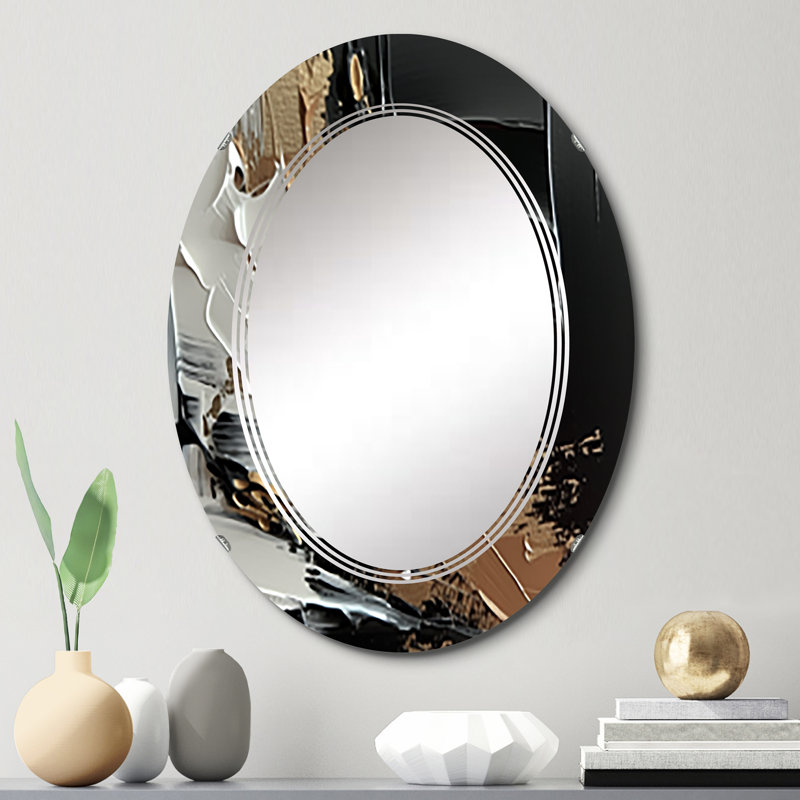 Taliston - Miroir mural moderne ovale, 30 po x 20 po