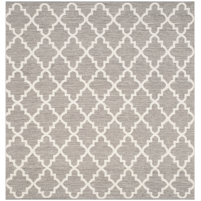 Lockbourne Hand Woven Cotton Geometric Rug, Square 6'