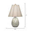 Lampe de table Capsule en nacre avec abat-jour en lin