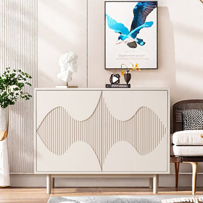 Cream White Minimalist Shoe Cabinet 15 Pair Solid Wood Shoe Storage Cabinet