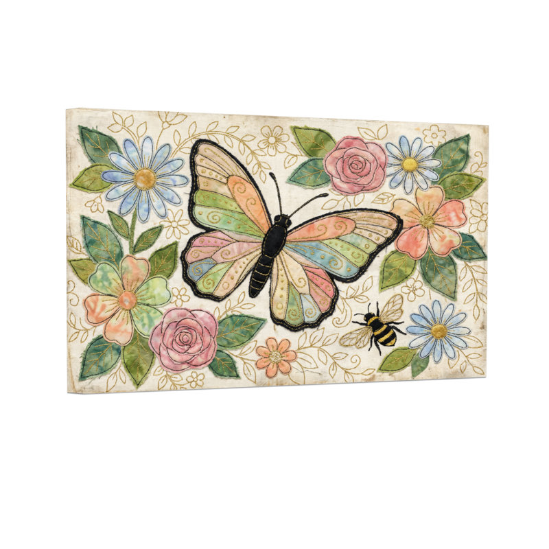 Animaux, papillon, fleurs, abeille, impression d'art, H 12 po x l 18 po