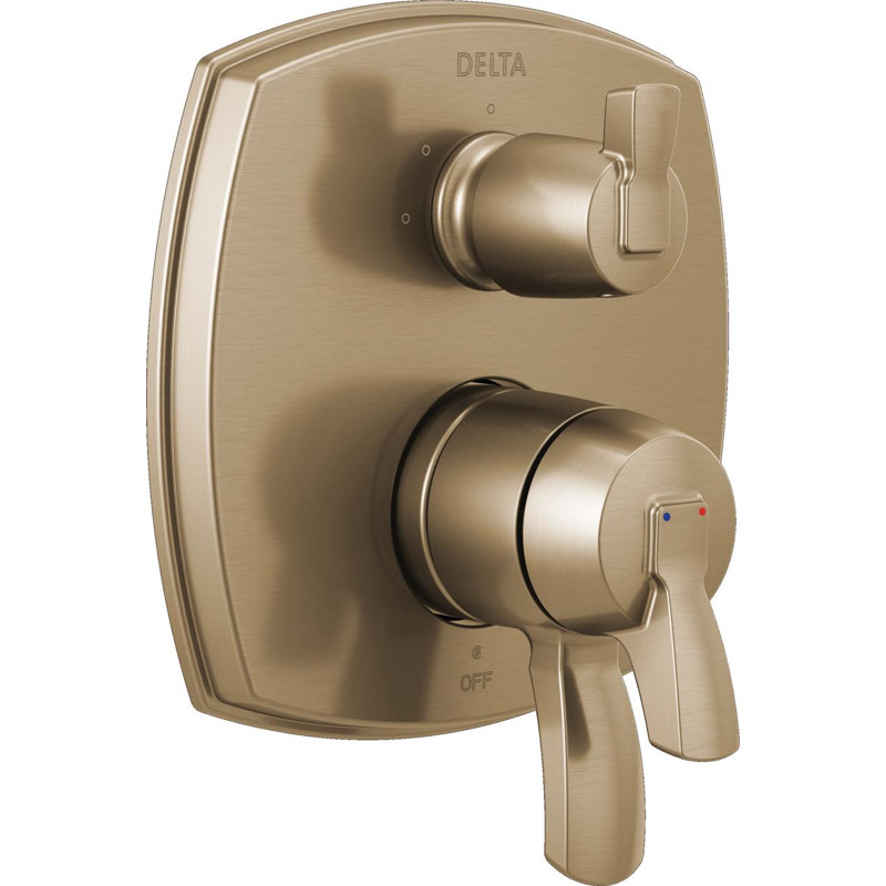 17 Series Integrated Diverter Trim with Three Function Diverter Less Diverter Handle, Champagne Bronze