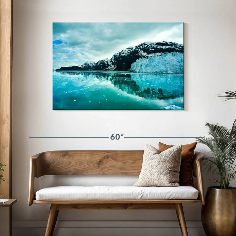 Montagnes enneigées d'Alvord Alaskan, H 30 po x l 45 po