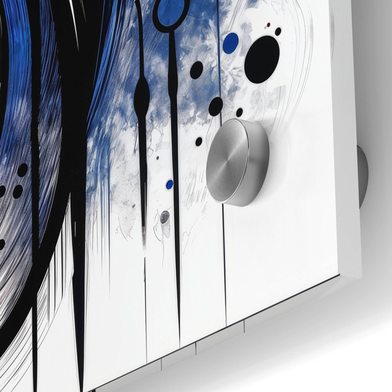 «Cat Abstract 1» par Rey Klimt, art mural en verre acrylique, H 36 po x l 36 po