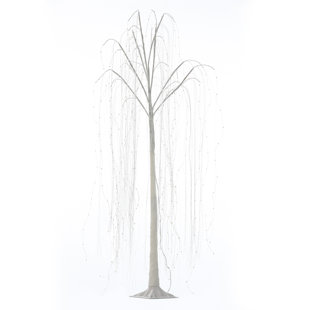 Roxanne Artificial Lighted LED 70.87" H White Willow Tree Decoration