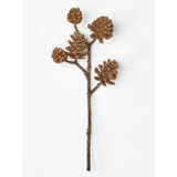10" Faux Pine Cone X 5 Pick, Set Of 12