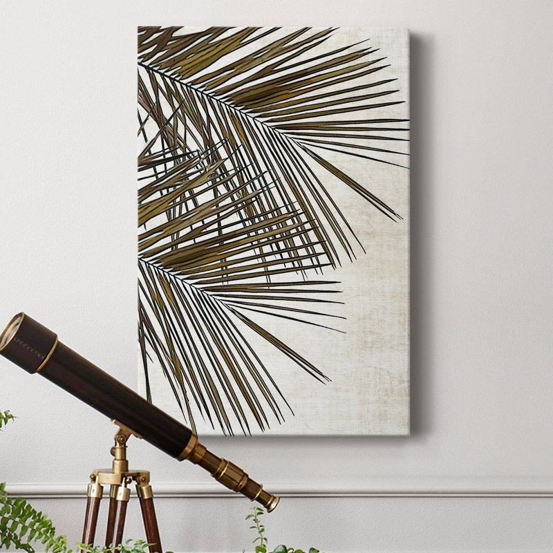 Palm I - peinture sur toile tendue, H 36 po x l 24 po x P 1 po