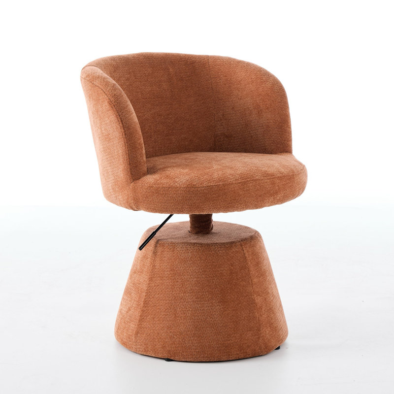 Tabouret de bar pivotant à 360 ° à hauteur réglable, chaise de salle à manger ronde rembourrée en chenille moderne, fauteuil de meuble-lavabo ergonomique pour chambre à coucher, îlot de cuisine et pub, paquet simple
