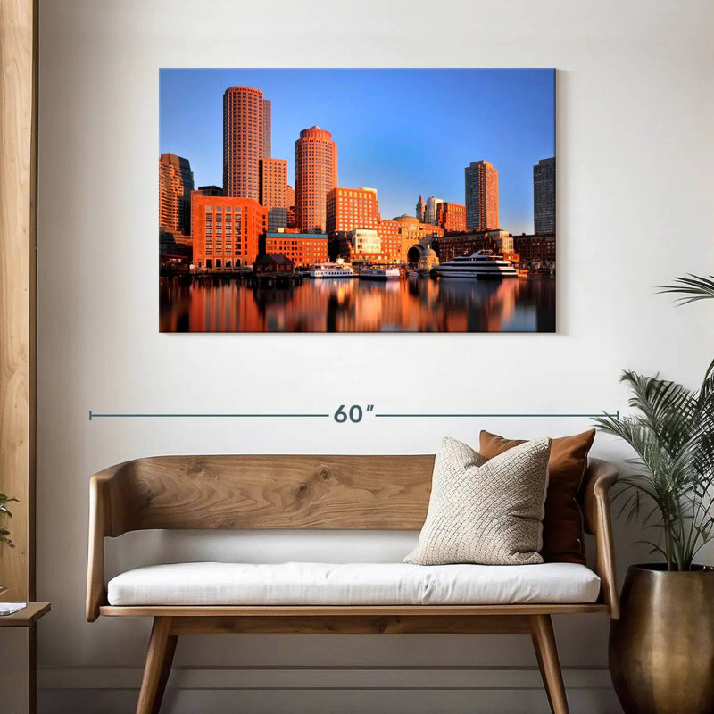 Boston Harbor Morning, H 30 po x l 45 po