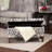Large Upholstered Rectangular Storage Ottoman Bench With Hinged Lid, Slate Damask