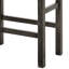 Tabouret de comptoir rembourré en lin brun clair (2) - Sans dossier avec pieds gris pour le confort de 2 sièges en bois rustique patiné