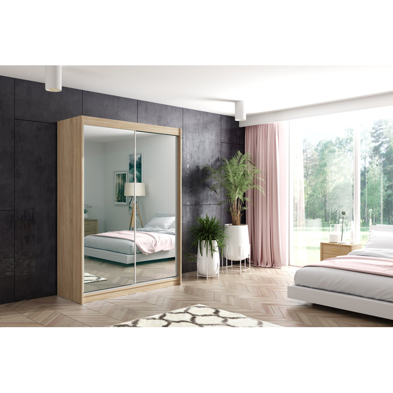 Barsha 2 Door Sliding Wardrobe, Oak