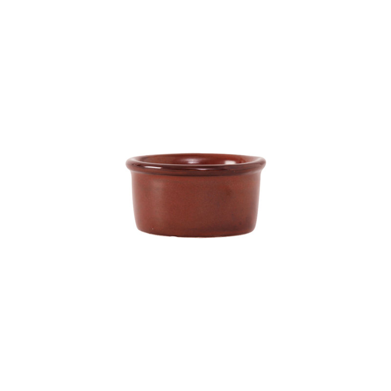 Tuxton Artisan Round Ceramic 24 Piece Ramekin / Soufflé Dish Bakeware Set, Red Rock