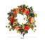 Faux Lighted Peony Rattan 40cm Wreath