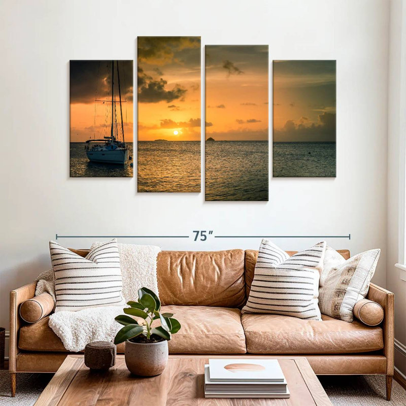 Mehar Caribbean Island Sailboat, 42" H x 68" W