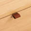 Cirq Oak Wood Nightstand with Leather Drawer Pulls
