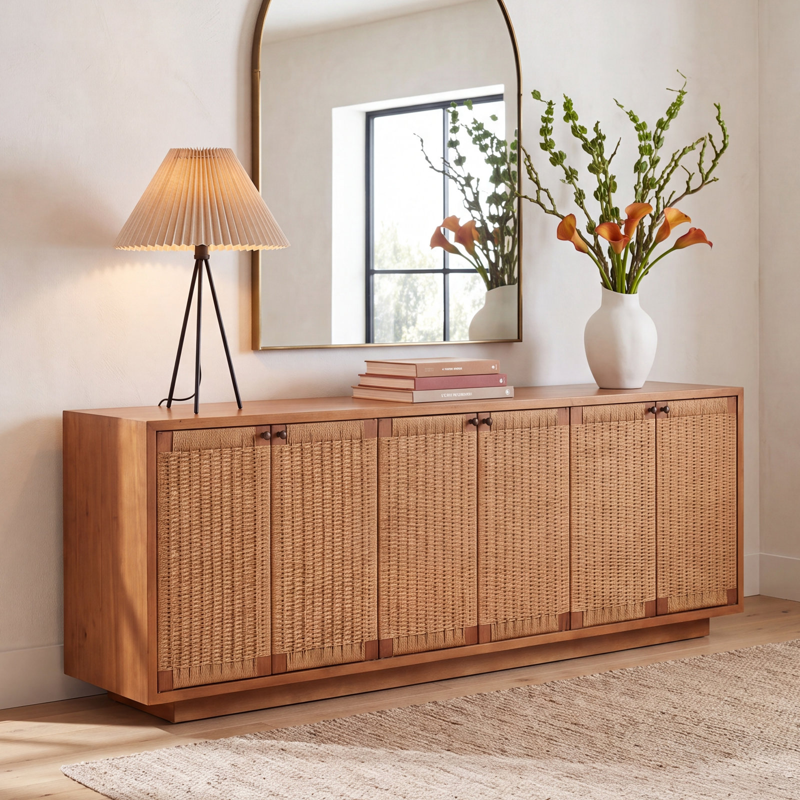 82'' Sideboard, Light Mahogany Veneer