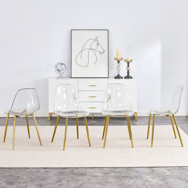 Chaise d'appoint Seaneen, Doré, Clair, Ensemble de 6